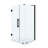 OVE Decors Panama 36 In. W X 36 In. D X 74 3/4 In. H Corner Frameless Pivot Hinge Shower Door Kit With Base Pan, 2025-110692783