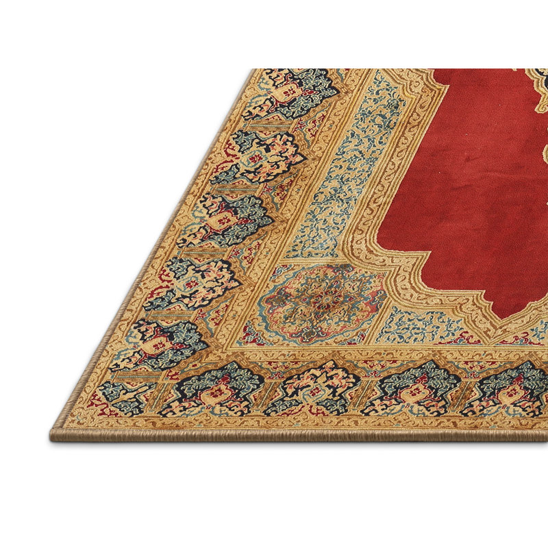 Tapis décoratif beige oriental désiae, Rectangle 5 pi x 8 pi