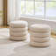Pouf de rangement rond et capitonné Leiani Modern de 49,5 cm de large avec espace de rangement dissimulé-1059578759