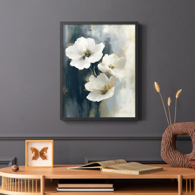 Série FLORAL dxviii - reproduction encadrée de qualité supérieure - prête à être accrochée - aucun clou requis