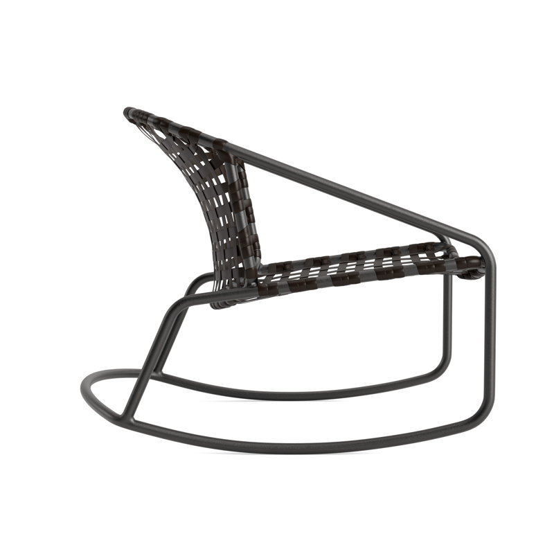 Kantan Outdoor Lounge Chair, Textured Pewter/Coffee