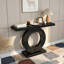 Console en miroir avec incrustation de diamant concassé, longue entrée-2125284455
