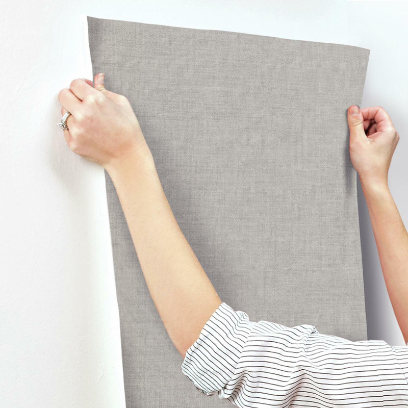 Papier peint texturé Gunny Sack, Gris clair