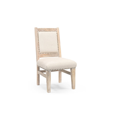 Chaise d'appoint rembourrée en bois massif Aarohi