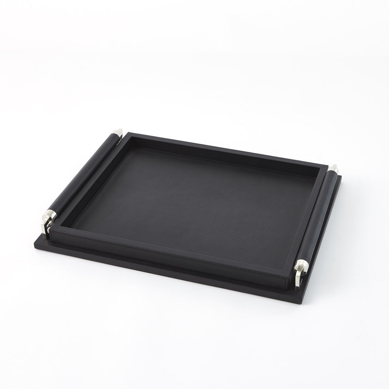 Small Wrapped Handle Tray, Small, Black