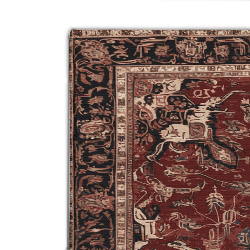 Tapis d'intérieur et d'extérieur brun Persian, Rectangulaire 2 pi x 3 pi