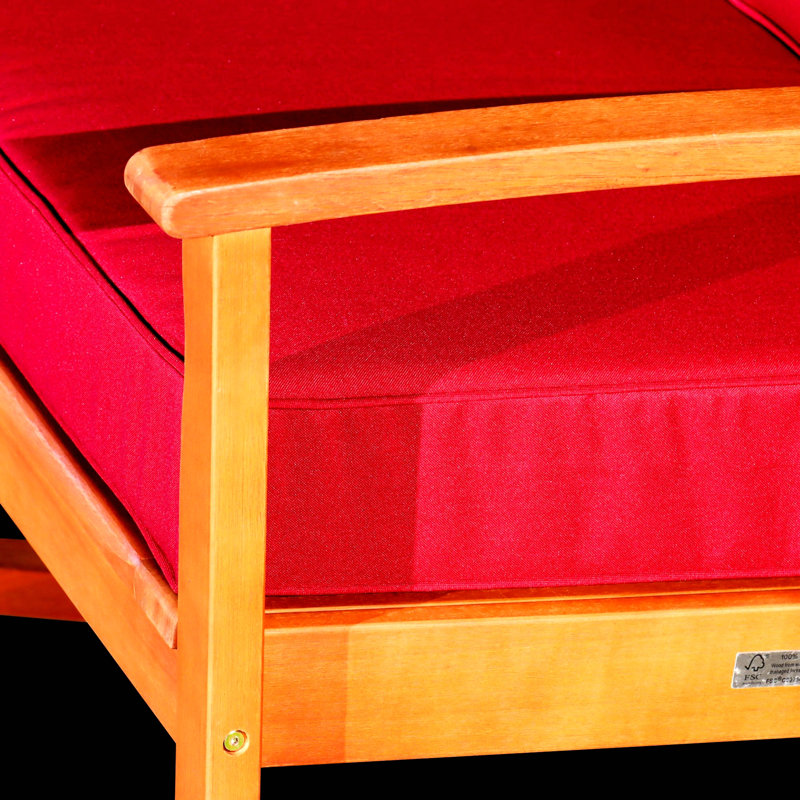 Chaise berçante en bois massif Ingibergur, Bourgogne, Naturel
