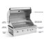 Ensemble de 5 armoires d'extérieur en aluminium noir avec bar, barbecue, évier, barbecue au propane liquide 40 po et plateau blanc 32 po Dekton-132210377-132210378