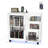 Mathea Record Player Stand with LED Lights Turntable Stand Up to 350 Albums-1497926885