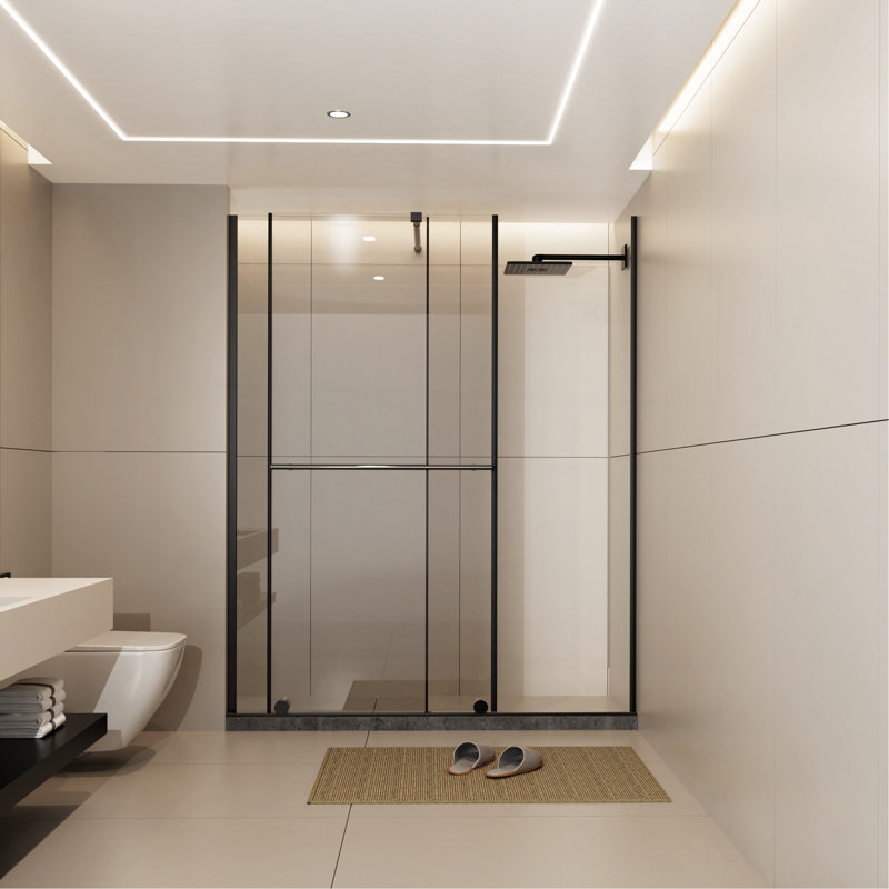 Paroi de douche à porte coulissante H 30 po x l 72 po x H 72 po