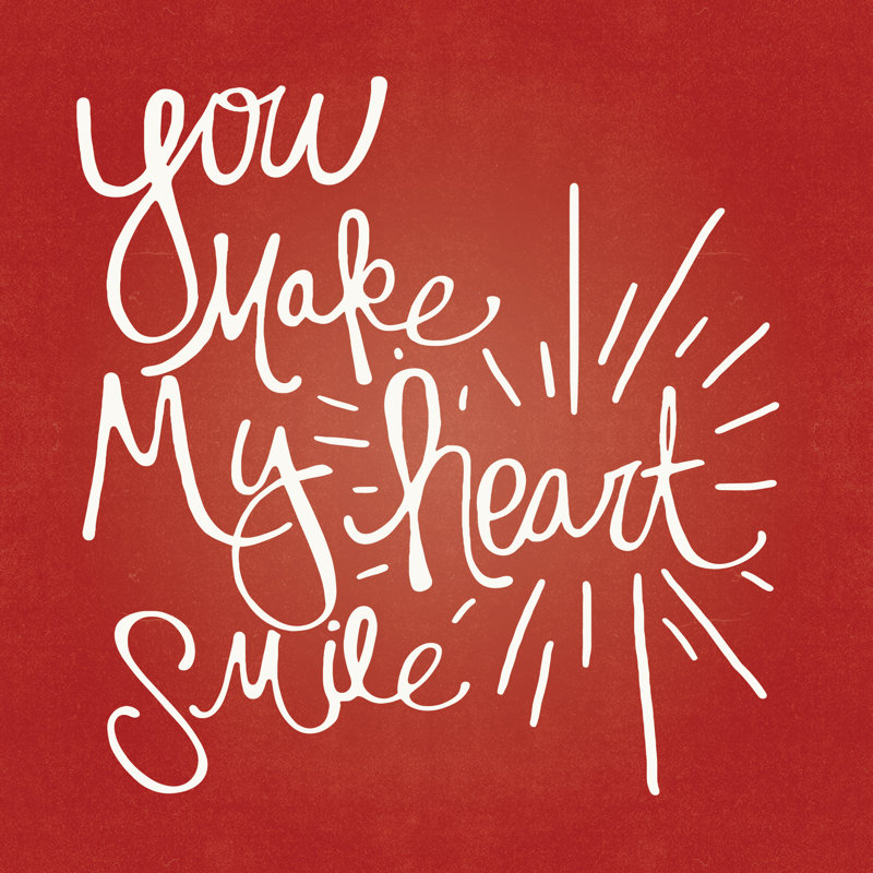 Heart Smile - Wrapped Canvas Print,  122cm H  x 122cm W 