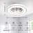 16'' Compact Bladless Ceiling Fans With Dimmable LED Lights And Remote Control, 3 Colors