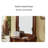 Traditional American Rubberwood Carved Full-Body Standing Mirror with Drawer