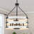 6 - Light 18.66'' Dimmable Farmhouse Rustic Metal Steel Cage Drum Candle Style Chandelier For Kitchen Entryway Hallway Foyer Dining Room Bedroom Living Room-833317405