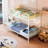 Full Over Full Metal Bunk Bed For Adults & Kids, Heavy Duty Bunk Bed Frame With Full-Length Guardrail Padded Ladder, No Box Spring Needed, White