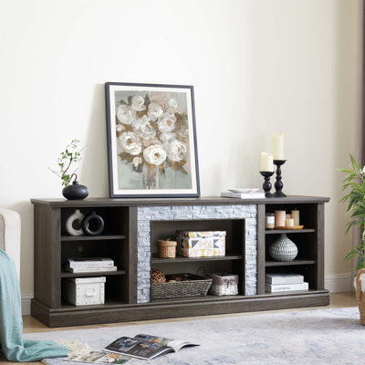 Meuble télé avec foyer ajustable Carmel