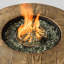 Foyer de table au gaz propane 30 po, foyer rond en acier de 50 000 BTU avec finition imitation grain de bois pour la terrasse extérieure du jardin - Noir-2118969844-2118969846