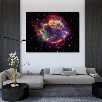 Hokku Designs, art sur toile tendue de la NASA, Cassiopeia A