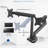 Mechanical Arm Dual Monitor Desk Mount
