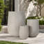 Ensemble de jardinières d'extérieur légères en forme d'œuf, en oxyde de magnésium, avec trous de drainage, pour la décoration de jardin et de terrasse.-778672481