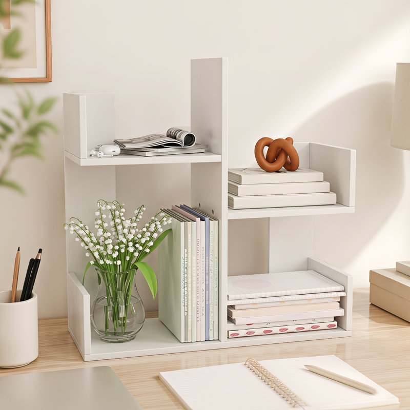 Étagère de bureau moderne en bambou en forme de cactus, tablette ouverte, organisateur de bureau, étagère de rangement à poser sur une table