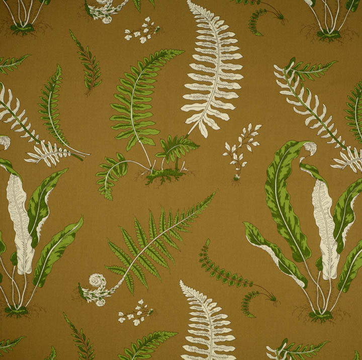 Elsie De Wolfe Sunbrella Fabric, Greens/Brown