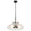 Lustre noir moderne de luxe à 4 lumières à intensité variable de 20,47 po avec abat-jour en verre