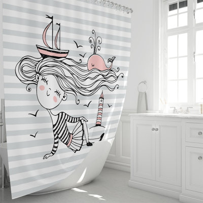 Rideau de douche simple abstrait