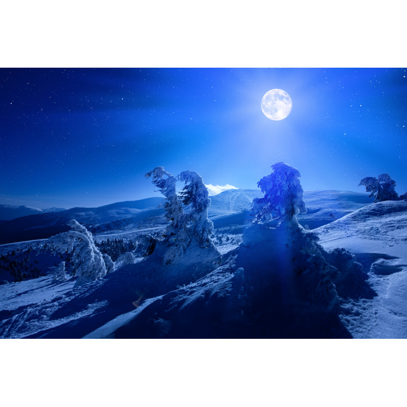 Winter Moon by YouraPechkin - Wrapped Canvas Print, 61cm H x 91cm W x 3.8cm D