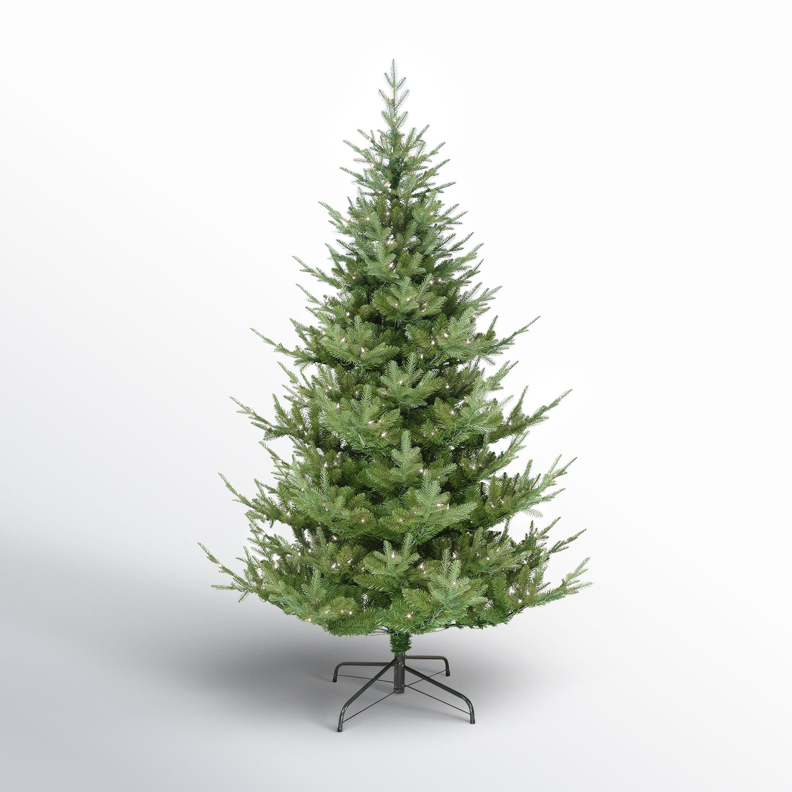 Flocked Pre-Lit Spuce Christmas Tree, 6' 6" H