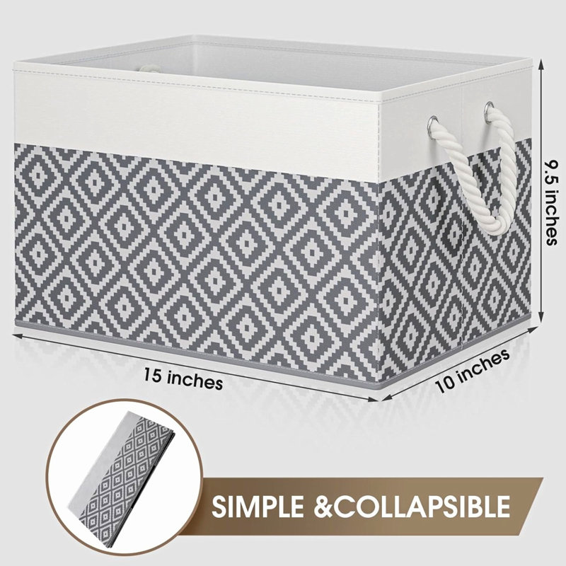 Storage Bins, 3-Pack Large Storage Box