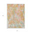 Tapis extérieur lavable abstrait vert corail et cuivre 10 pi x 14 pi