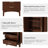 53.5" Tall Mid Century Modern Storage Cabinet With 2 Adjustable Shelves, 2 Drawers-1983526387