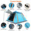 Tente de camping imperméable pour 4 à 5 personnes, installation en 15 minutes avec moustiquaire et sac de transport inclus-100677912