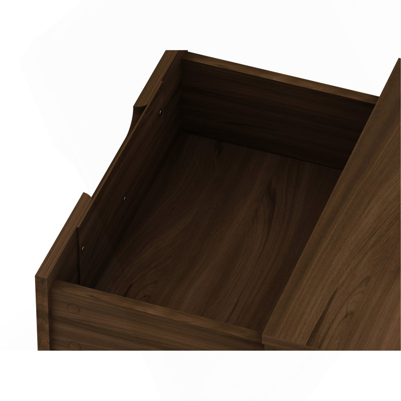 Rockefeller 20" Nightstand In Brown Brown (2-Drawer), Brown/Bronze