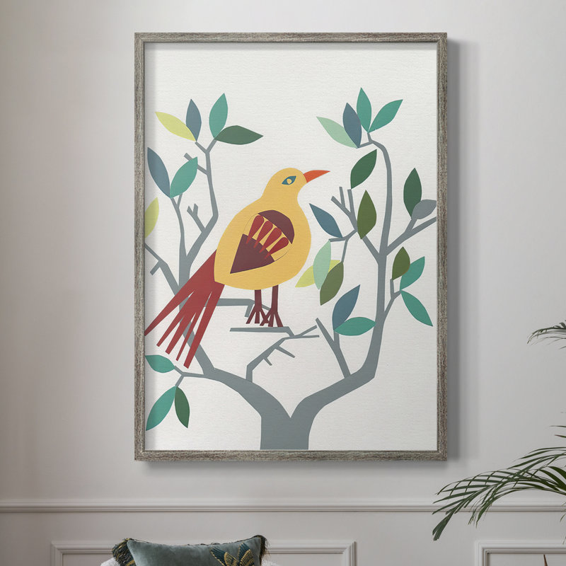 Reproduction encadrée WhittyBird III - bois massif, H 11 po x l 9 po