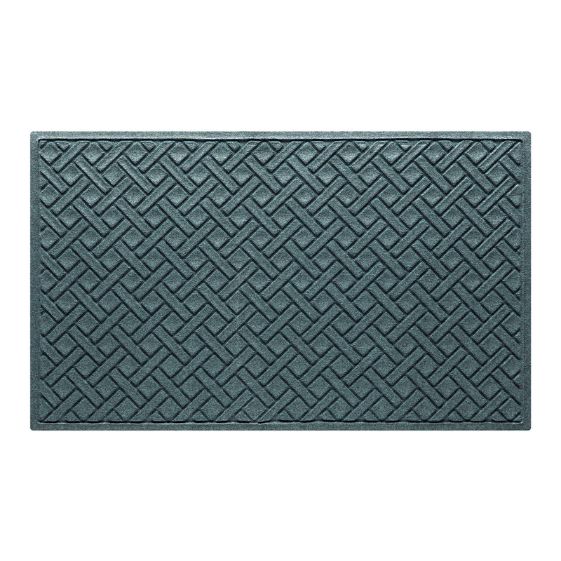 Waterhog Lattice Indoor Outdoor Door Mat, 0.375" H x 60" W x 36" D, Bluestone