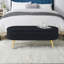 Banc de rangement repose-pieds ovale avec pieds en métal-128968968-128968973
