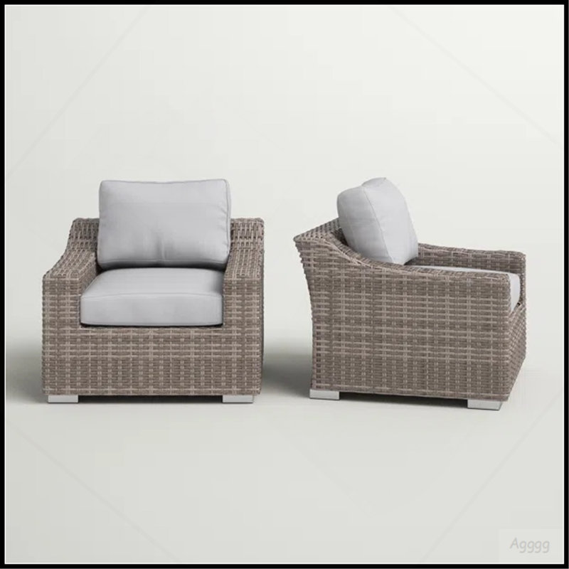 Chaise de patio avec coussins 2