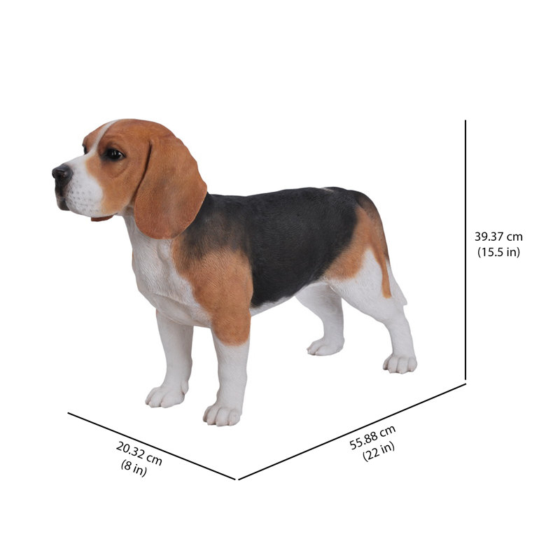 Figurine debout de chien beagle
