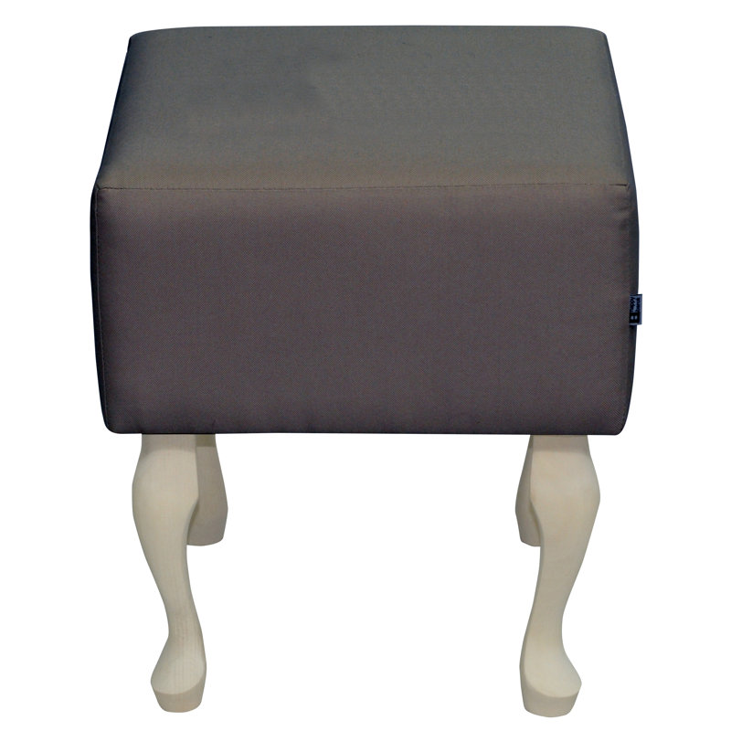 Solid + Manufactured Wood Accent Stool, Graphite
