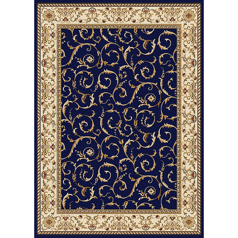 Weisgerber Traditional Oriental blue navy Indoor Rug, Rectangle 9'10" x 12'10"