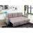 Reversible Sleeper Sectional In Gray With Cell Phone Pocket , Storage Chaise & 34.38 In. Height Characteristic