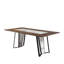 Arevalo Table de salle à manger rectangulaire avec plateau en bois brun et blanc fritté - peut accueillir jusqu'à 6 personnes