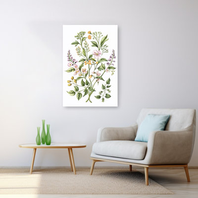 Vintage Wildflower Bouquet Delicate Vintage Flower Nature Wall Art Print 1 Piece Wrapped Canvas Wall Art
