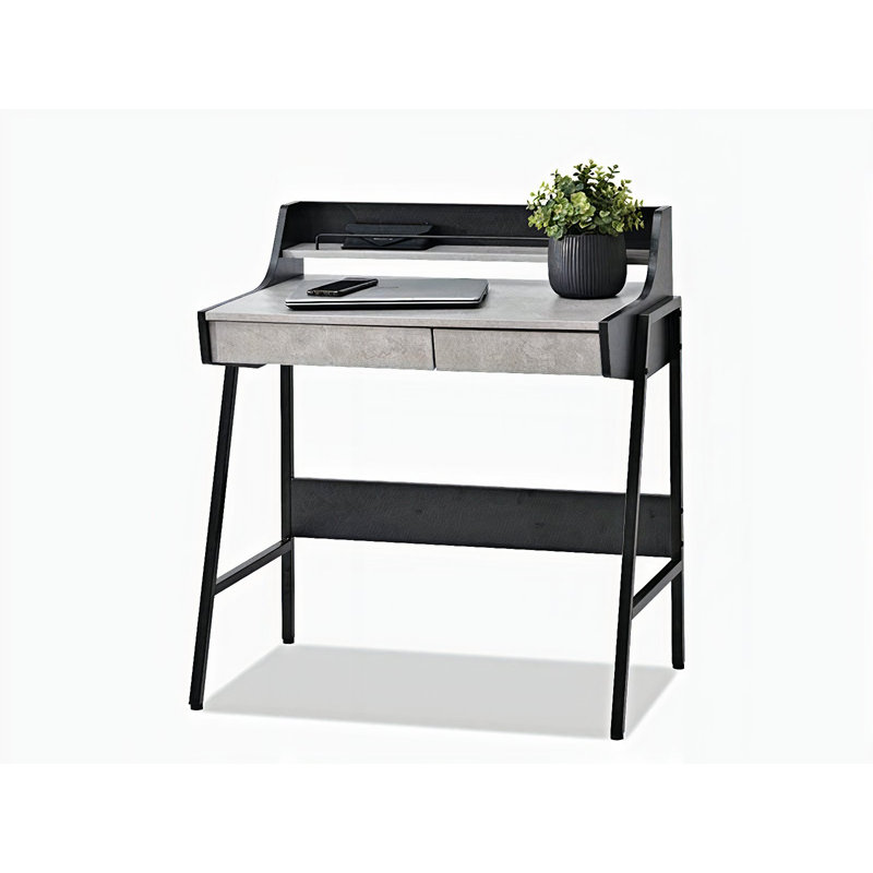 Chula Steel Writing Desk, Black, Grey