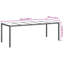 Table de jardin en rotin poly 98,43 x 39,37 x 29,53 po vidaXL-114604374
