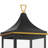 3 Light Matte Black + Textured Gold Outdoor Post