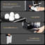 20 Bar Strong Coffee & Cappuccino Machine - 1450W Coffee Maker with Milk Frother, Self-Cleaning, LED Display, 2L Water Tank & 500mL Milk Tank - Color: Black
