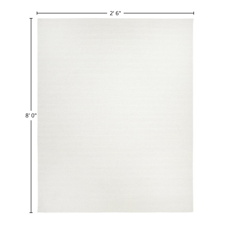 Chatham Geometric Area Rug in Ivory, Runner 2'6" x 8'